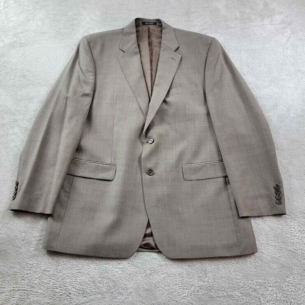 Lauren Ralph Lauren Blazer Jacket Mens 44L Brown 100% Wool Suit Sports Coat
